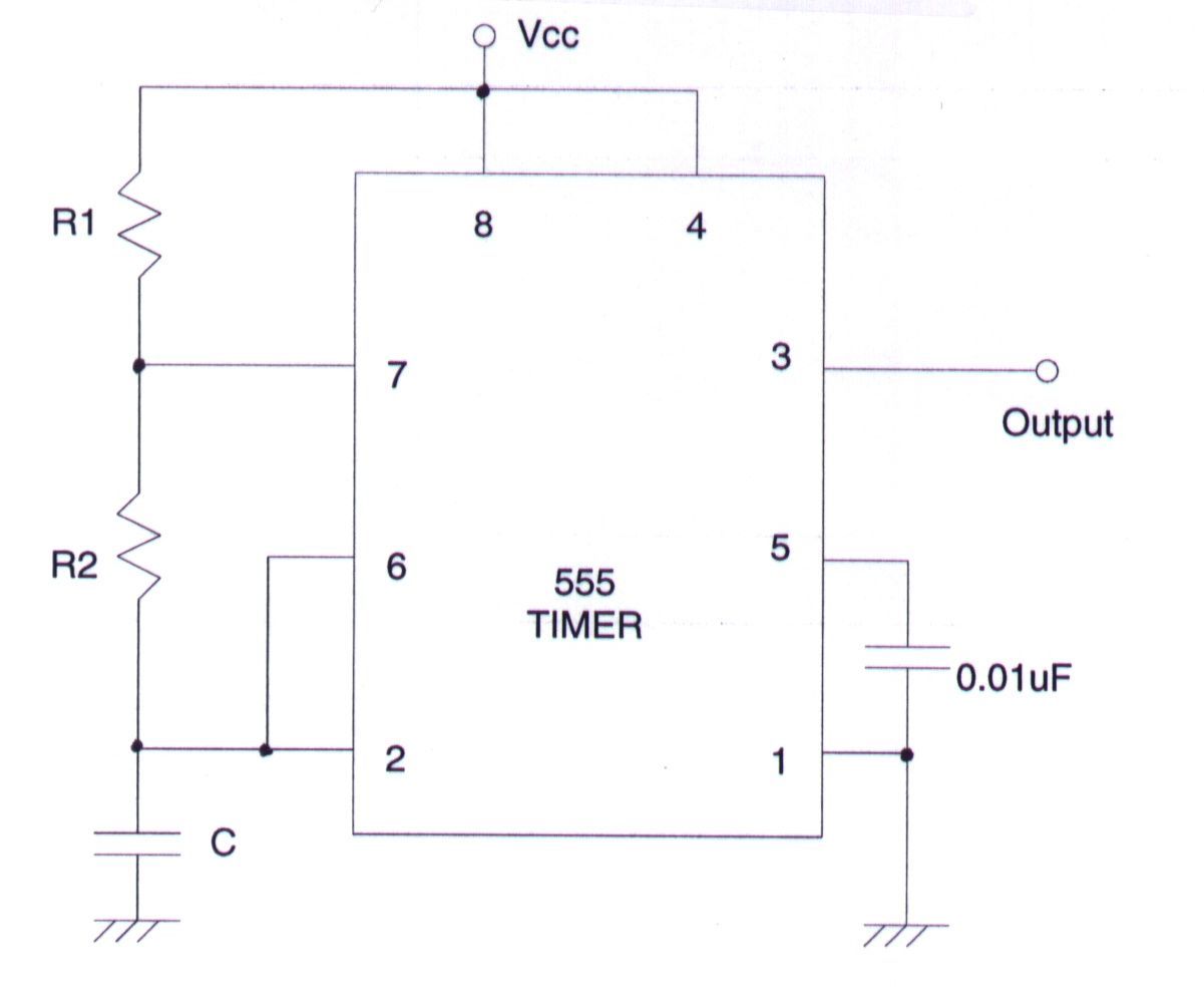 Astable Multivibrator Using 555 Timer