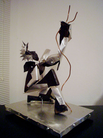 Poseble Extreme Mohawked Armored Aluminum Sculpture Based on WOW World of WarCraft