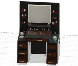 Vanity Mirror With Storage & Lighting