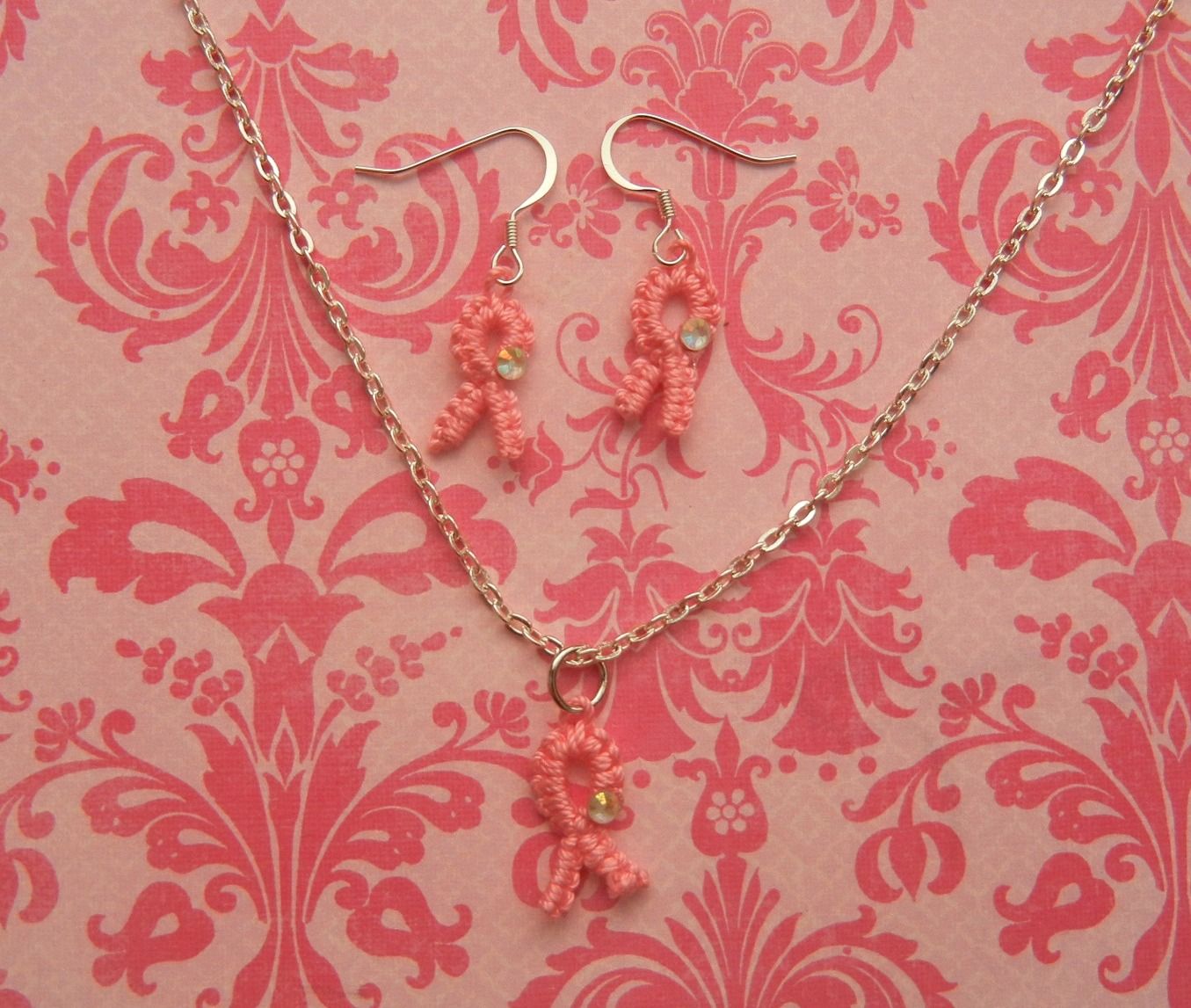 Awareness Tatted Ribbon Charm