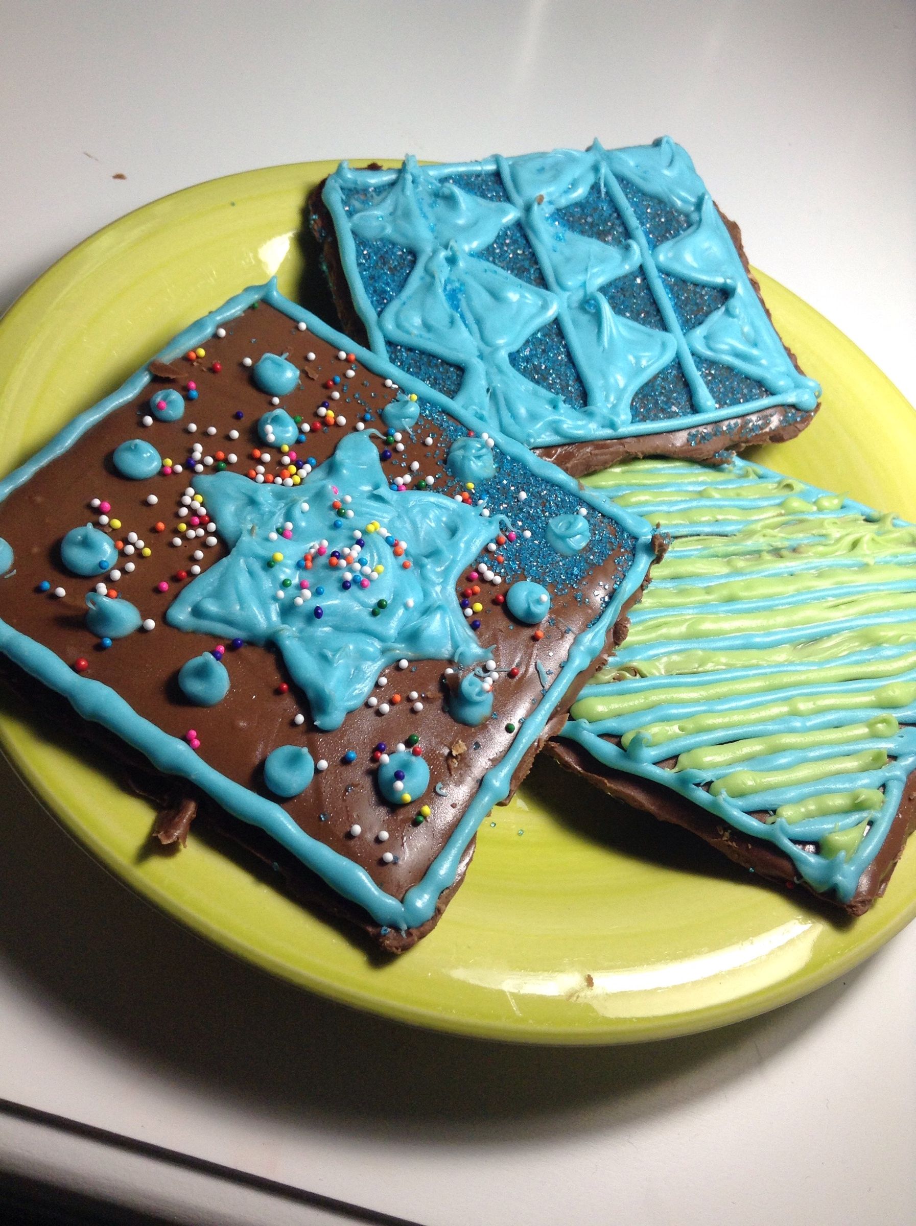 Peanut Butter-Chocolate Matzah