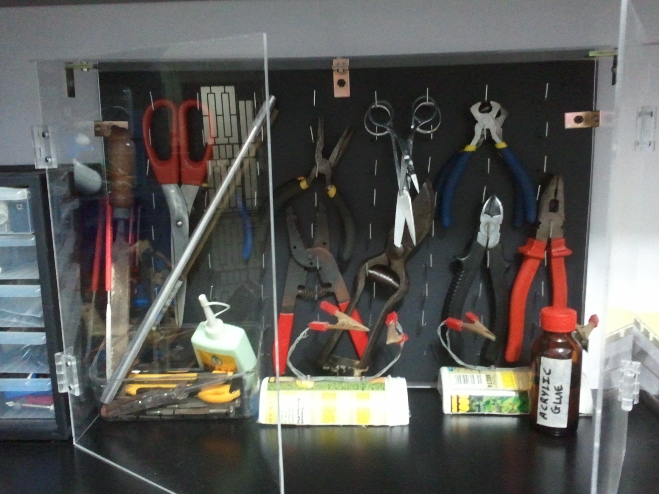 DIY Pegboard With Acrylic Cover