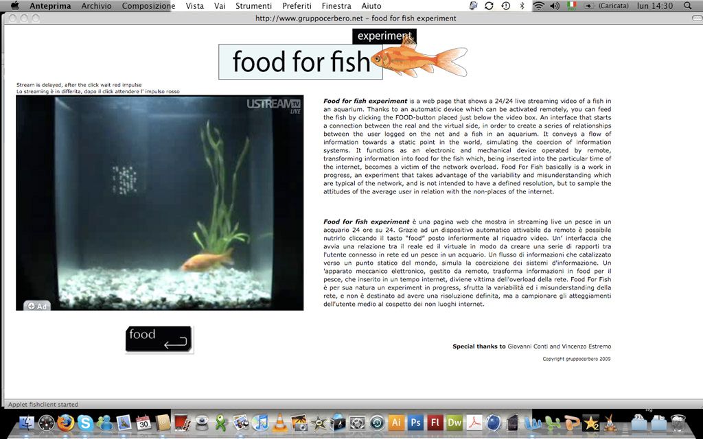 FOOF FOR FISH EXPERIMENT