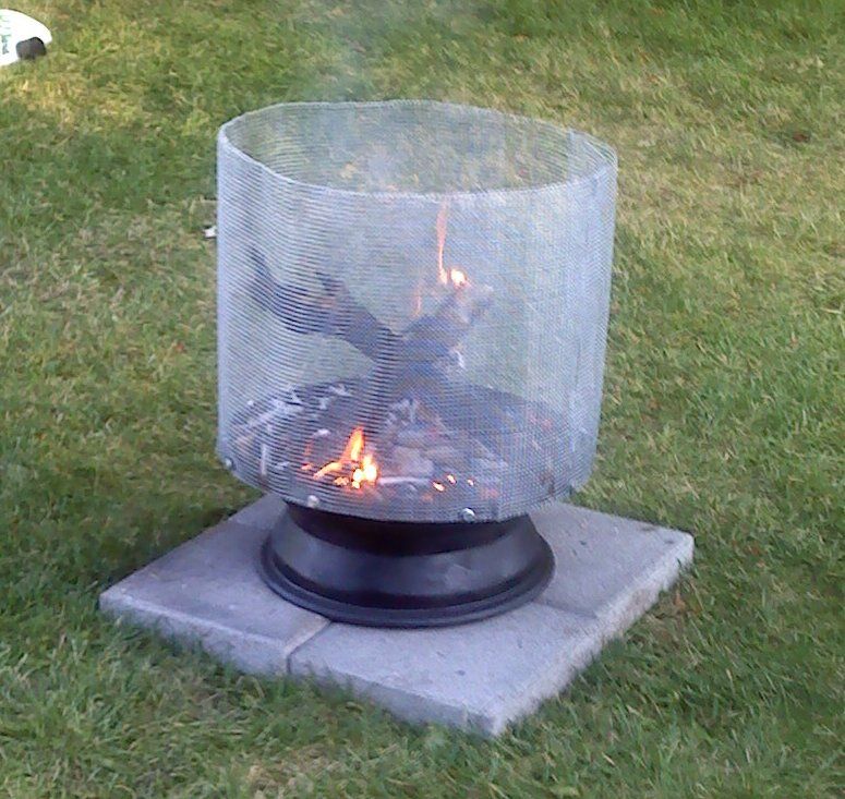 Fire Pit From a Satellite Dish
