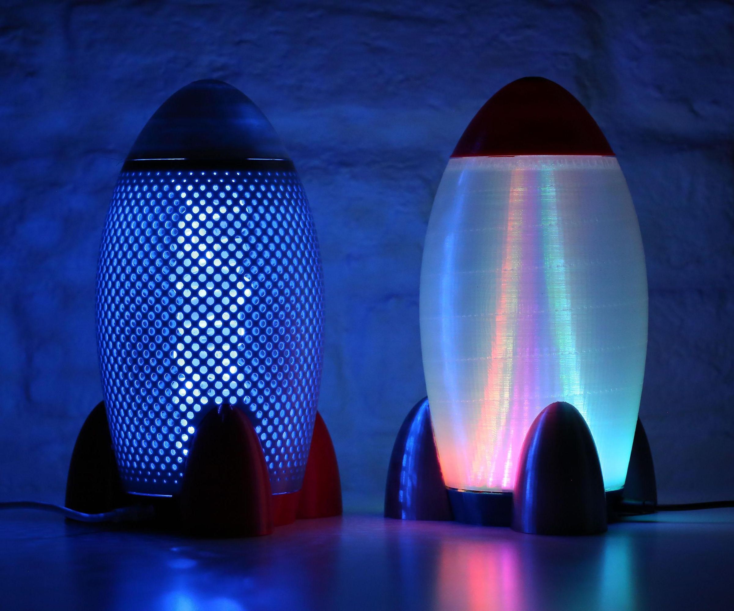 How to Make 3D Printed RGB LED Rocket Lamp for Kids / Beginner Level