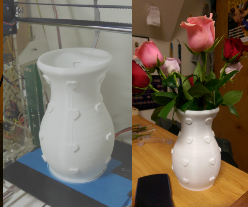 3D Printed Valentine's Day Heart Vase