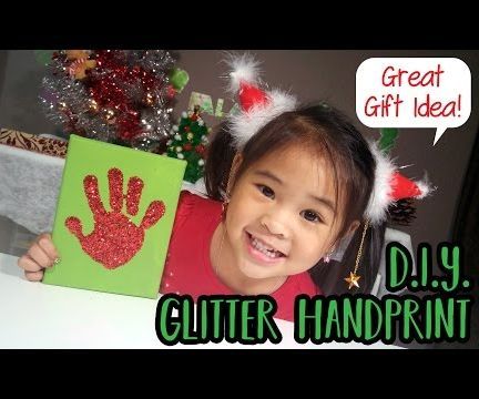 Gift Idea: DIY Glitter Hand Print