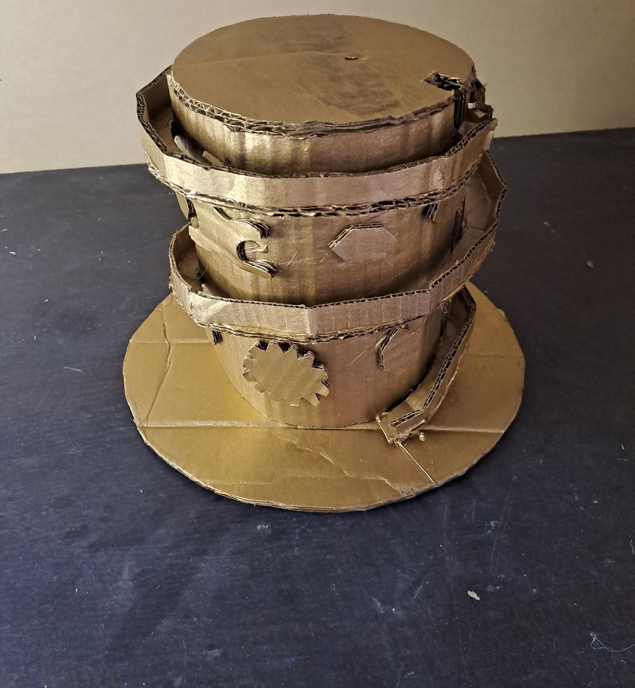 DIY Punk Style Kid Over-The-Top Hat With Spiral Ball Drop