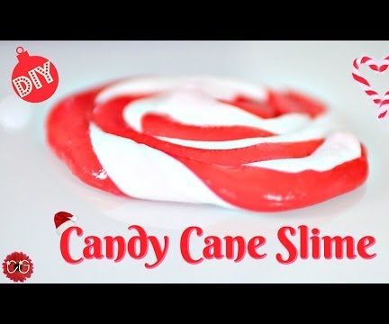 FLUFFY CANDY CANE POKING SLIME!  MAKES HUGE BUBBLES!  NO BORAX!