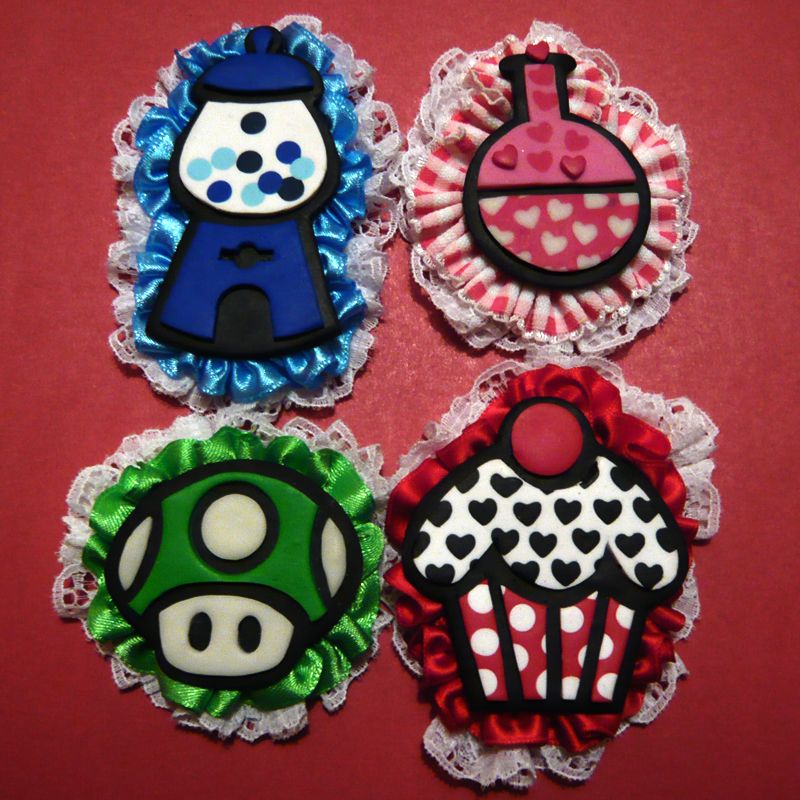 How to Construct and Craft Polymer Clay Cartoon-style Brooches