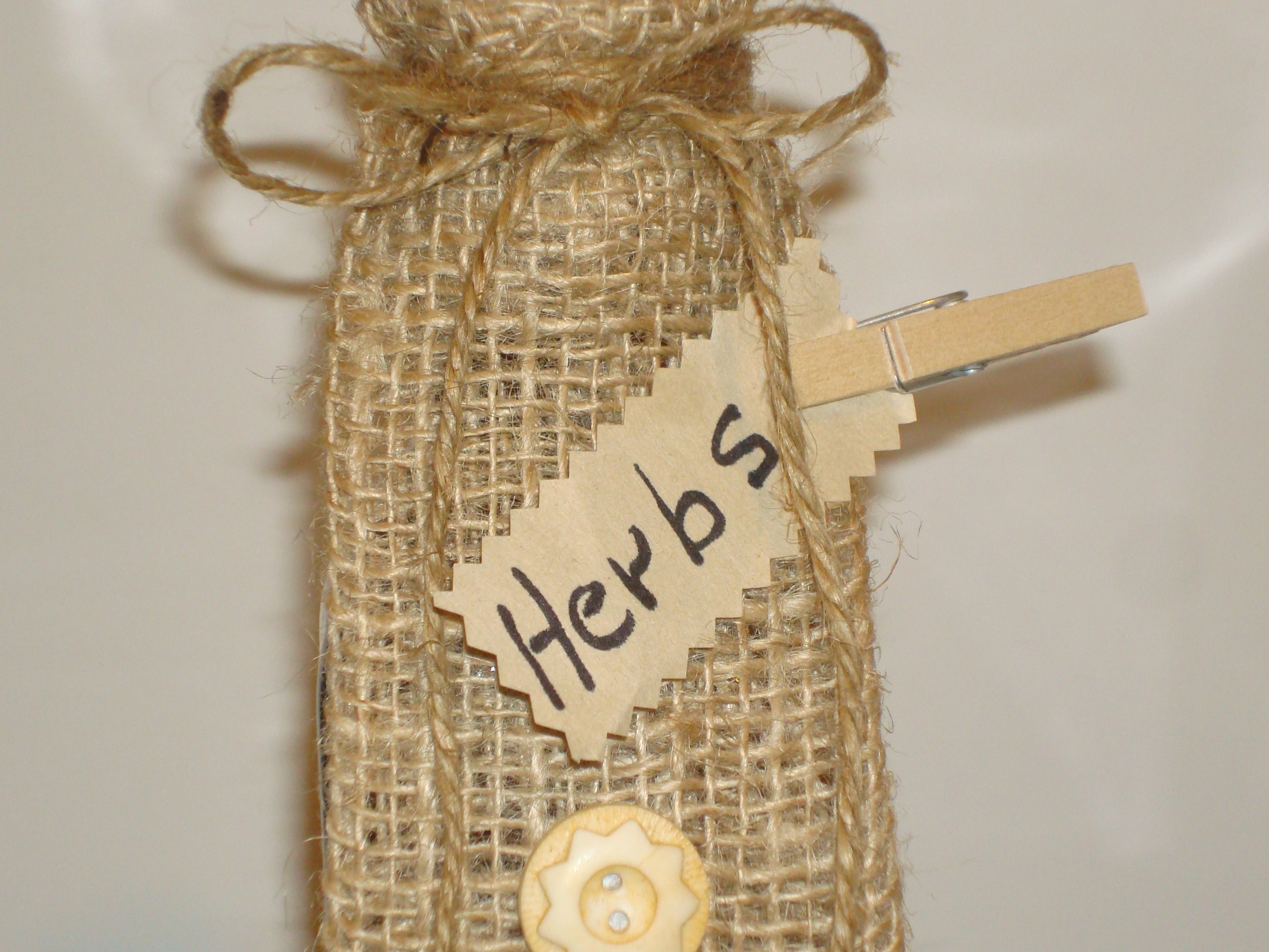 Bottle Gift Wrap for Herbs