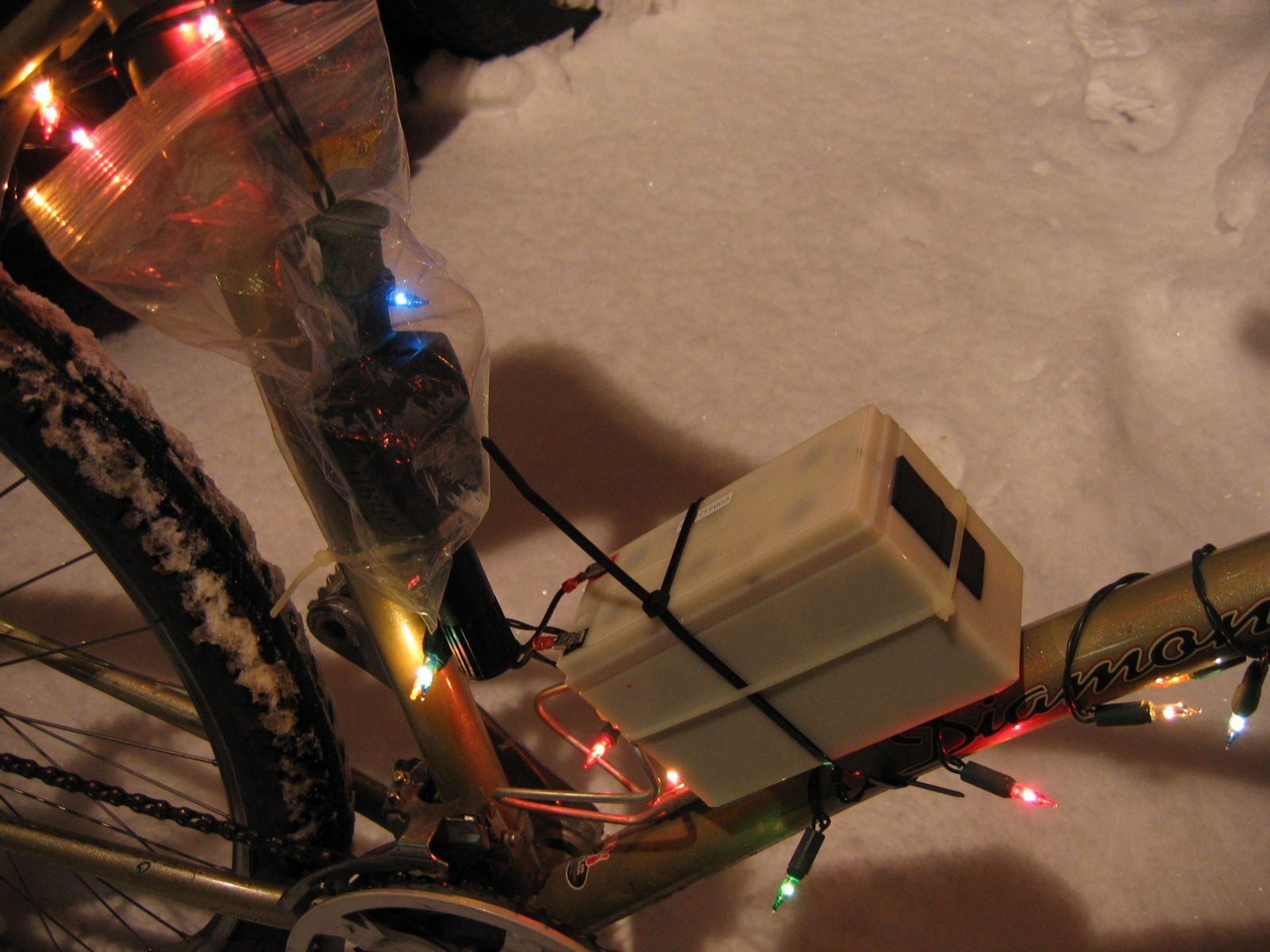 The Holiday Bicycle How to Run Christmas Lights on Your Bike 5 Steps