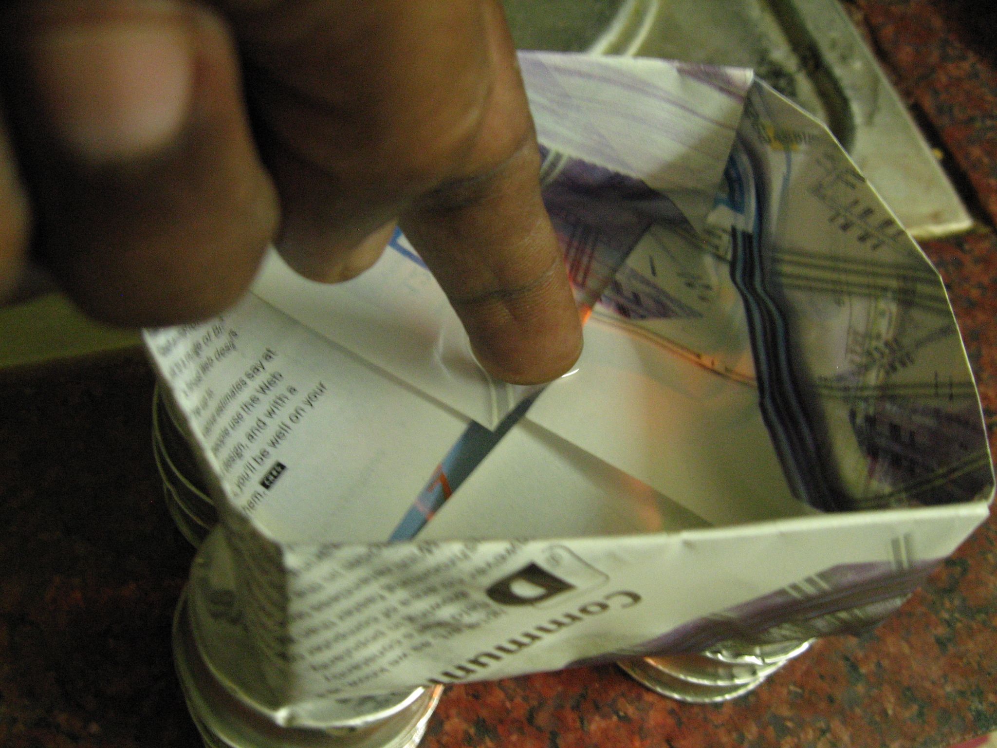 Boil Water or Cook Rice in an Origami Paper Box : 9 Steps (with ...