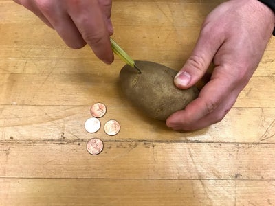 potato battery experiment youtube Cut a Slit Into Each Potato