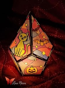 🎃 Stained Glass Halloween Lantern (3D Printed & Resin)