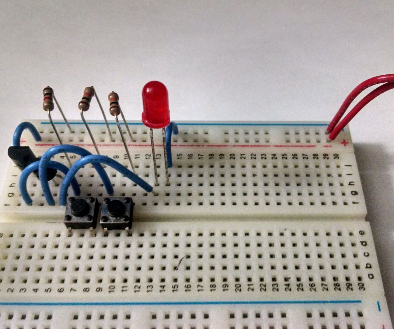 Build a AND gate from transistors