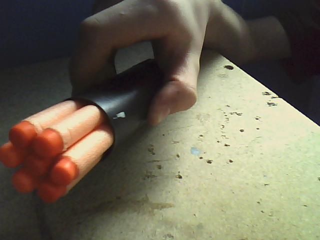 quick, cheap, easy, compact, yet effective NERF shotgun