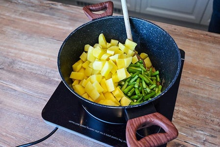 Sautee the Green Beans and Potatoes