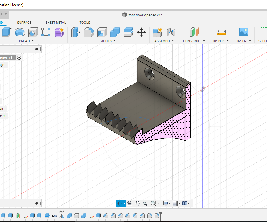 3D Printed Foot Door Opener
