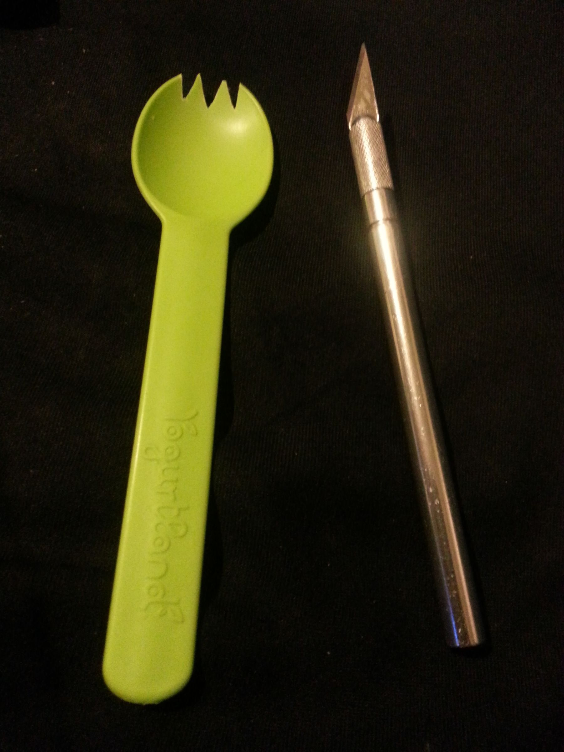 Quick Biodegradable Camping Utensil Spork Hack