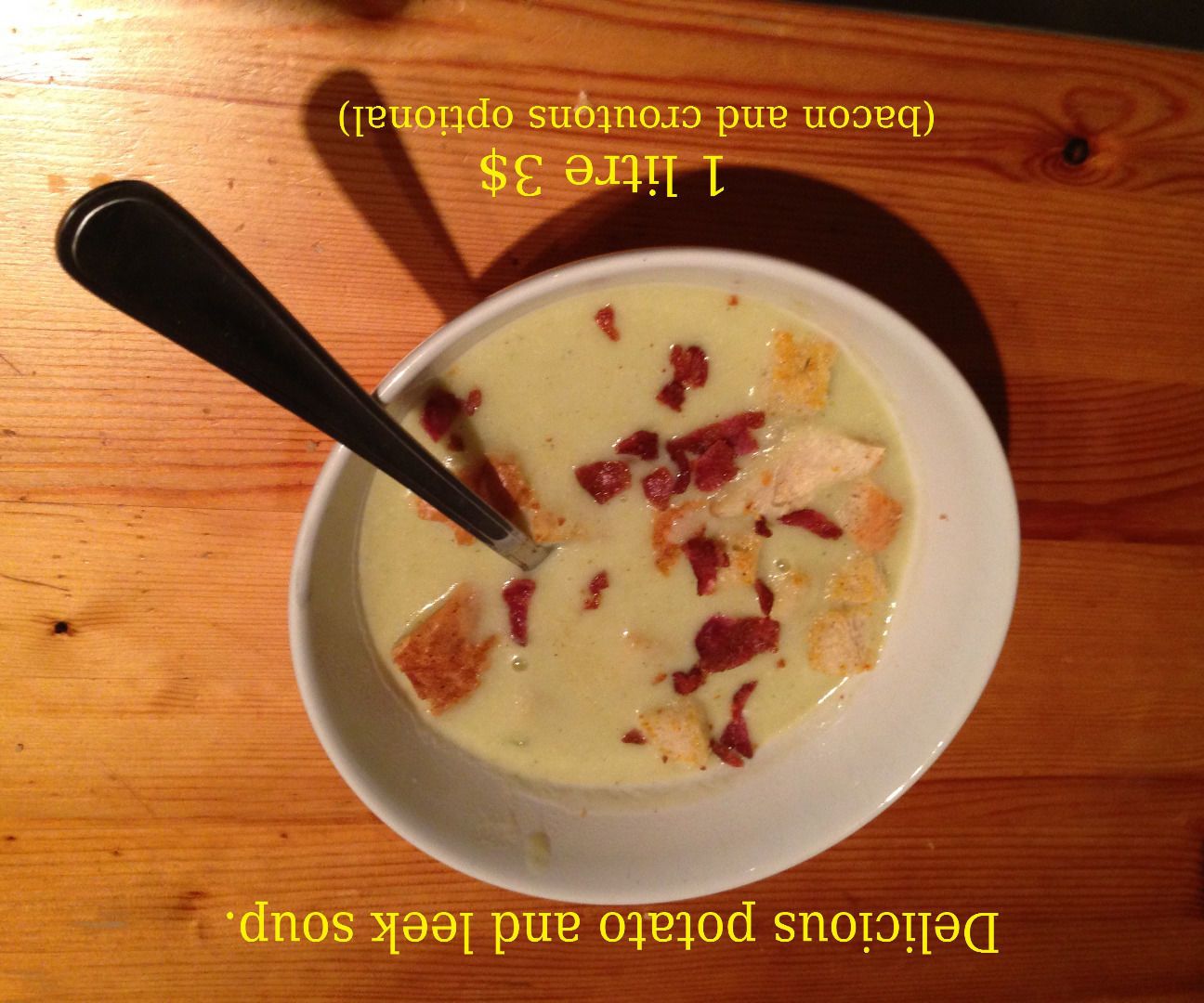 Potato and Leek Soup (bacon and Croutons Optional)