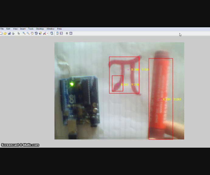 Red Color Recognition Based Arduino Control(Using MATLAB and Arduino)