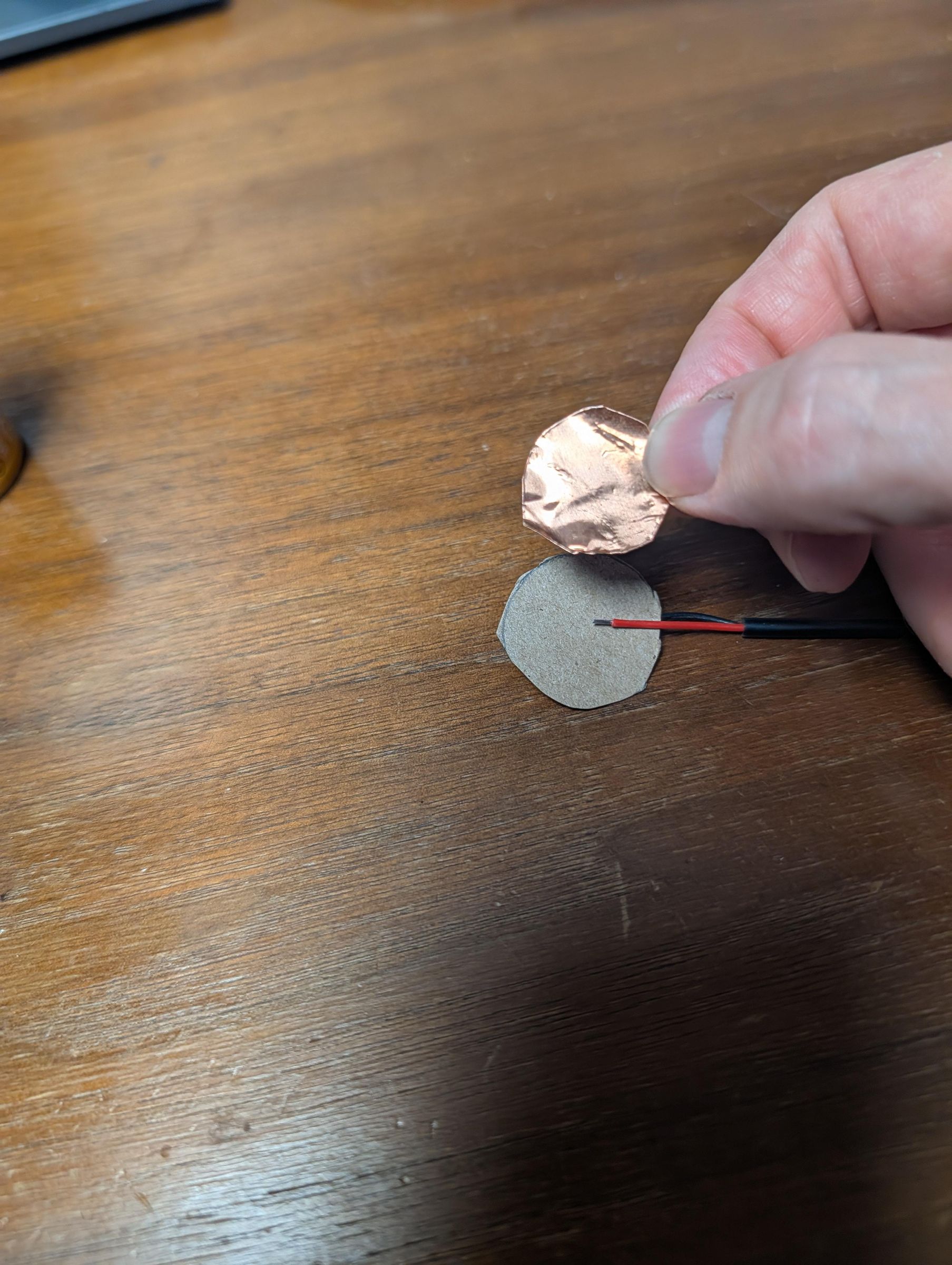 Make a "foil-wire-cardboard" Sandwich