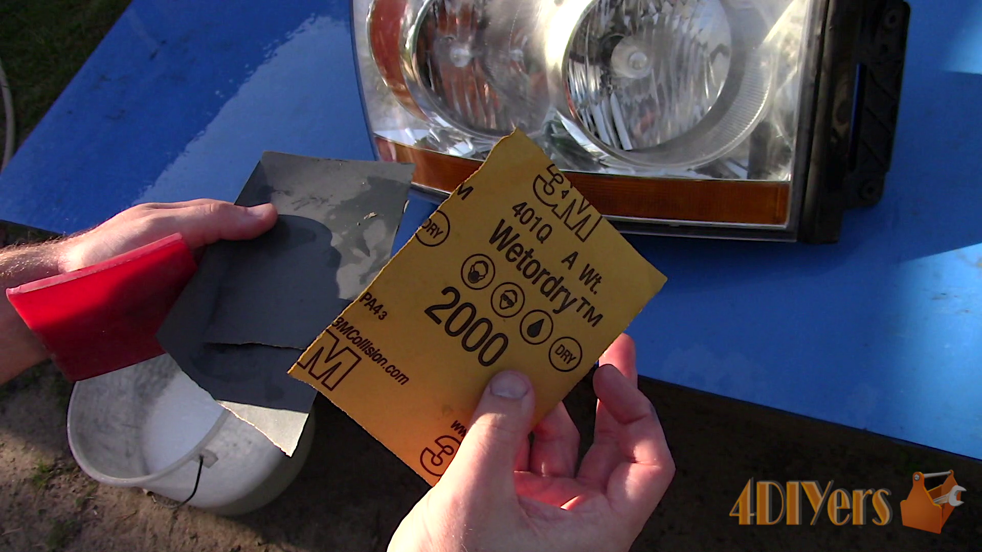 How to Restore Faded Hazy or Yellowing Headlights by Wet Sanding and Polishing 13 Steps (with