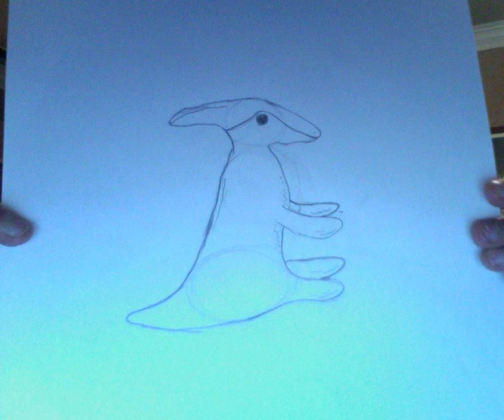 How to Sketch a Baby Parasaurolophus.