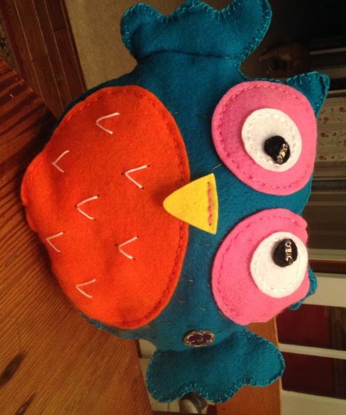 Athena the Owl Pillow Nightlight-Lilypad Arduino