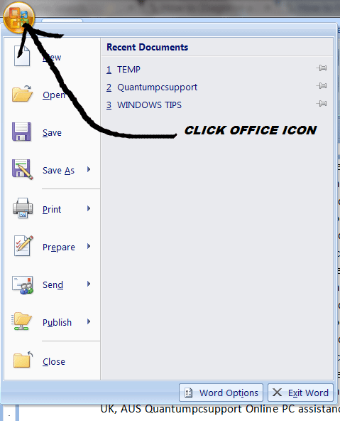 Delete Recent Document List From MS WORD VIDEO