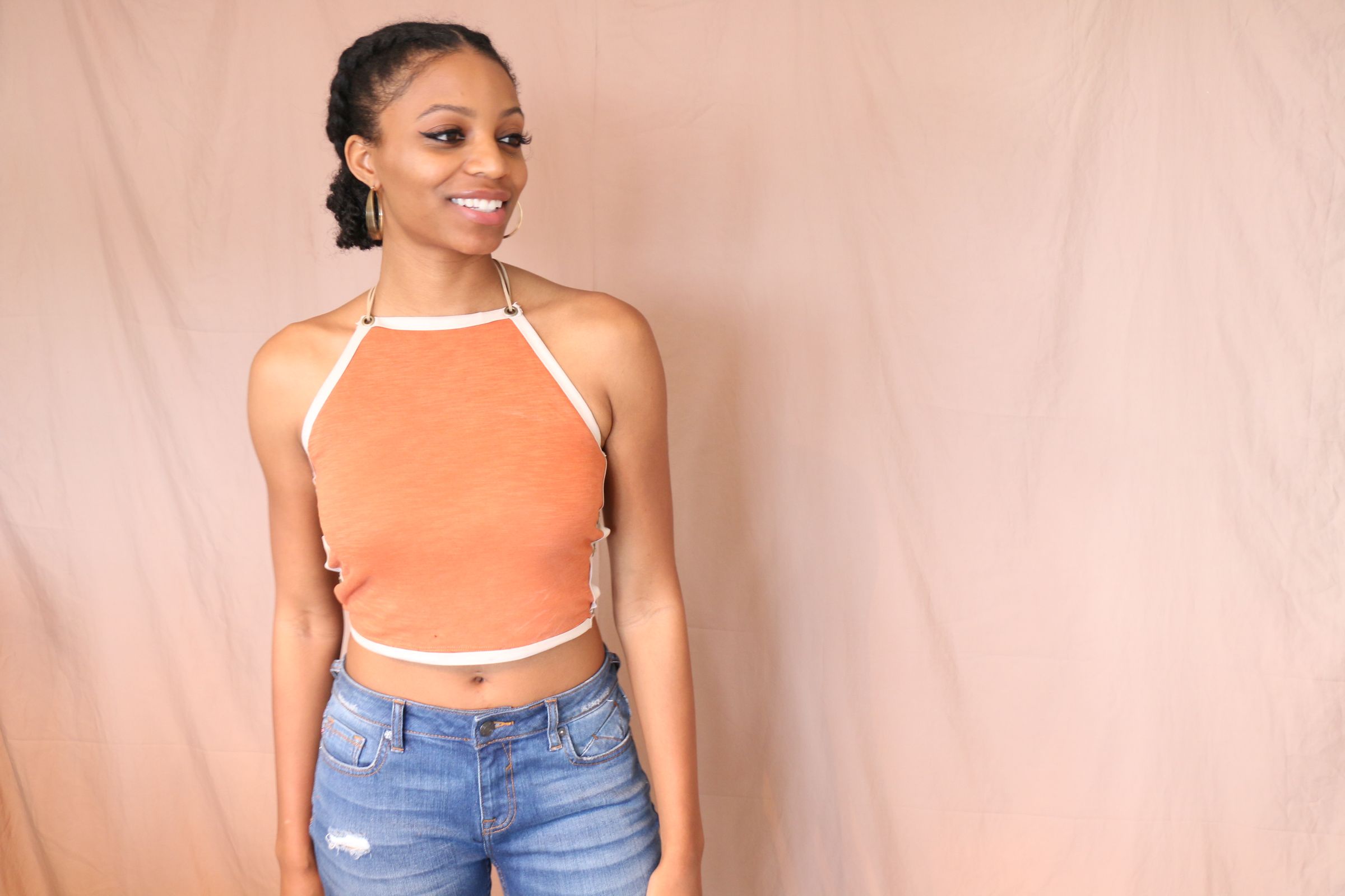 DIY Lace-Up Halter Top (No Sewing Required) : 6 Steps (with Pictures) -  Instructables