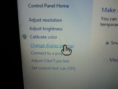 Geting to Display Settings