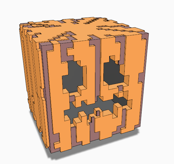 Minecraft 3D Jack-O-Lantern