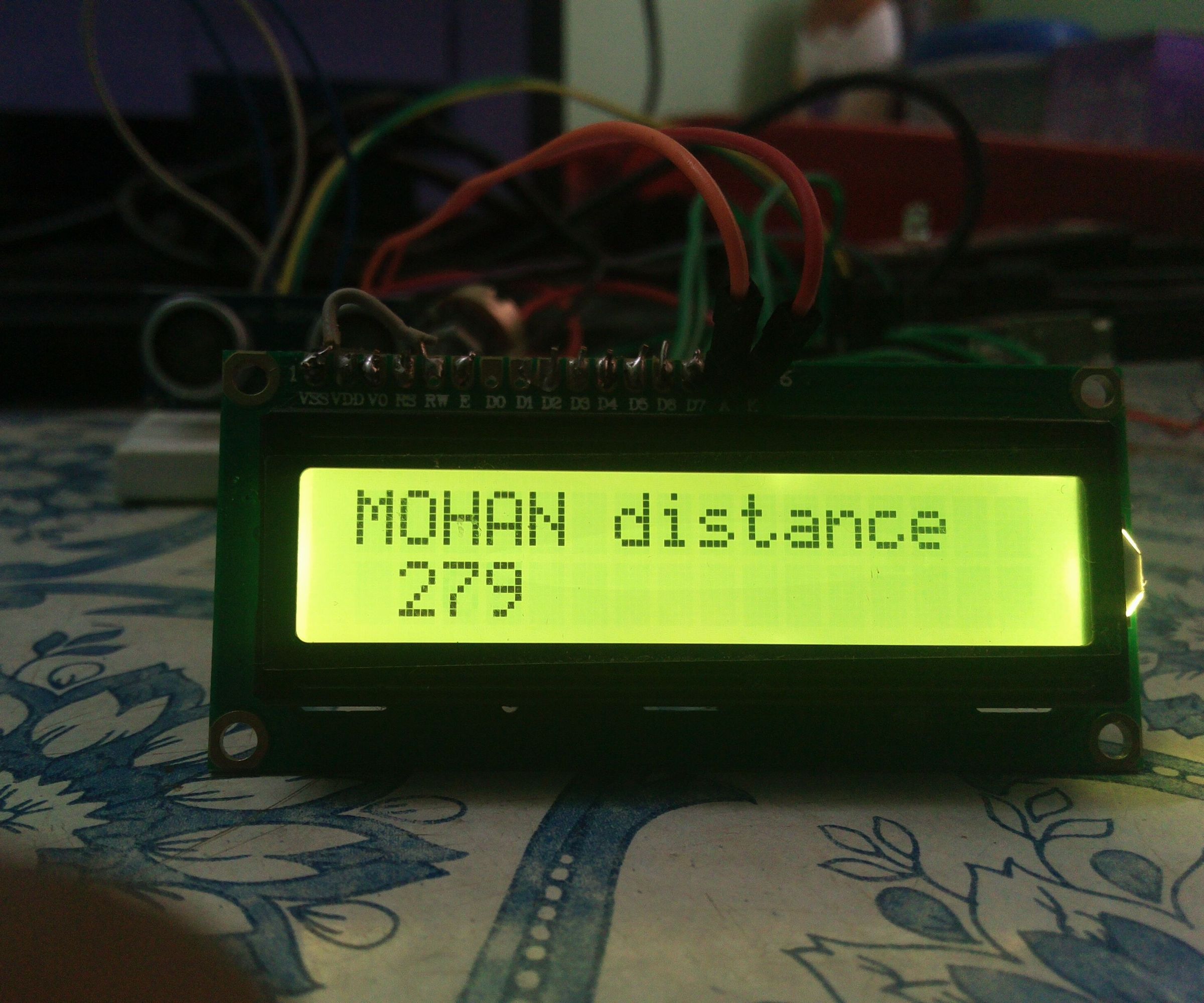 DISTANCE MEASUREMENT AND LCD DISPLAY BY ARDUINO