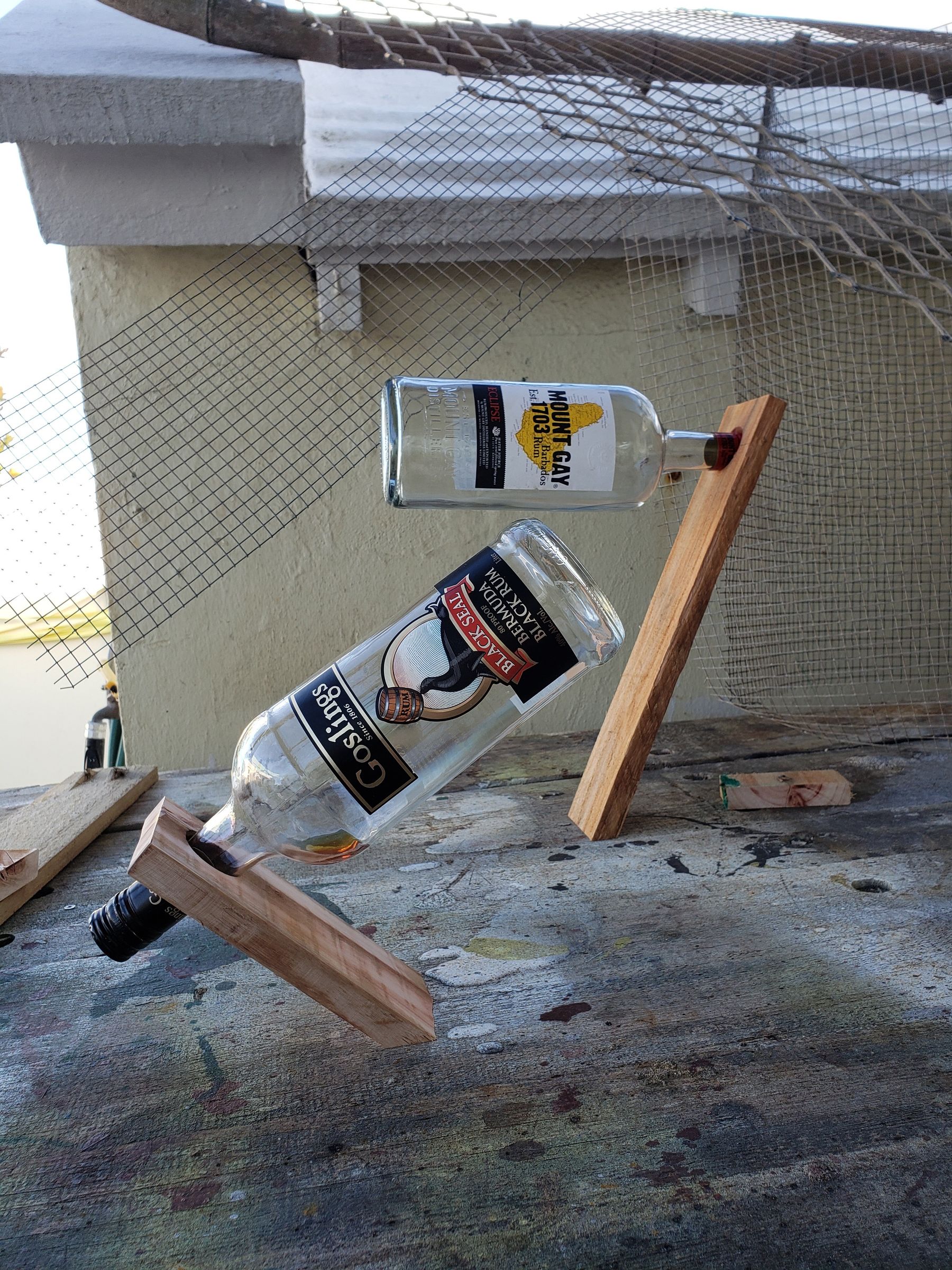 How to Make a Floating Wine Bottle Holder 13 Steps (with Pictures