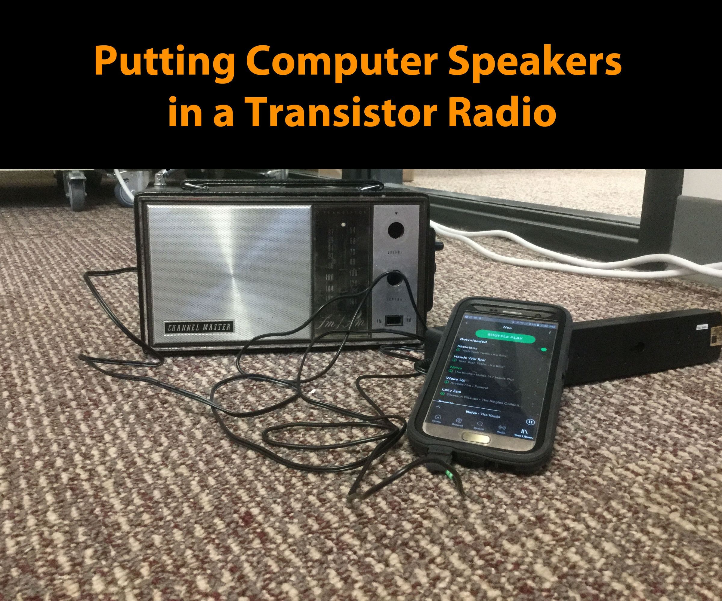 Transistor Radio Computer Speakers 