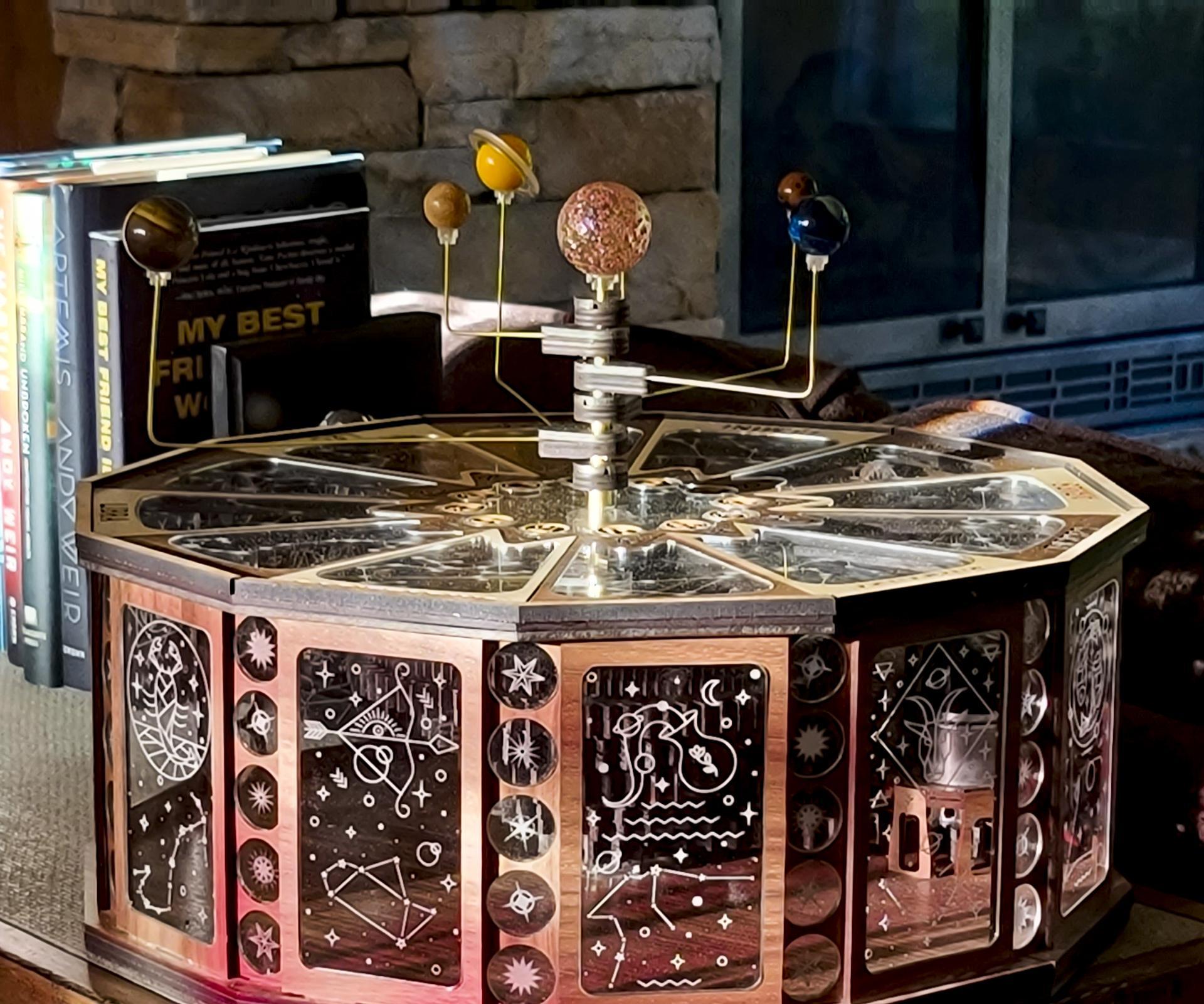 Copernican Orrery: Replacing Hand Crank With Gear Motor