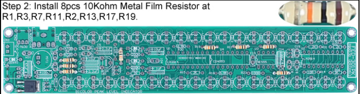 Install 8pcs 10Kohm Metal Film Resistor