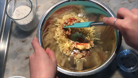 Mix Butter, Spices and the Cheese