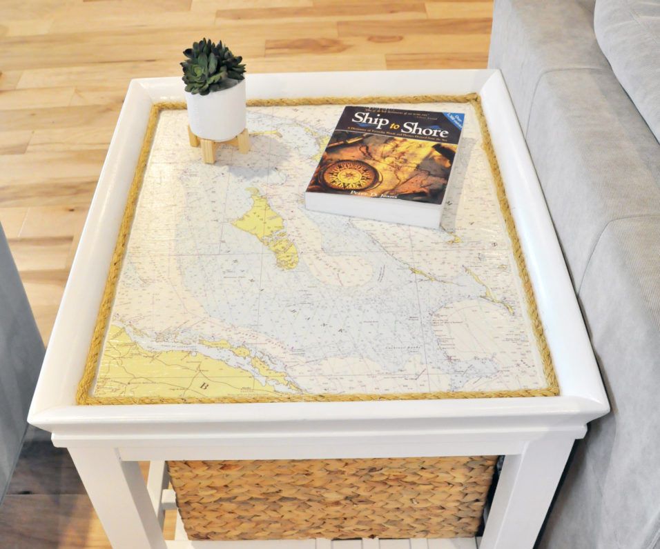  End Table Coastal Makeover