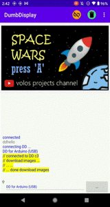 Adaptation of "Space Wars" Game With DumbDisplay