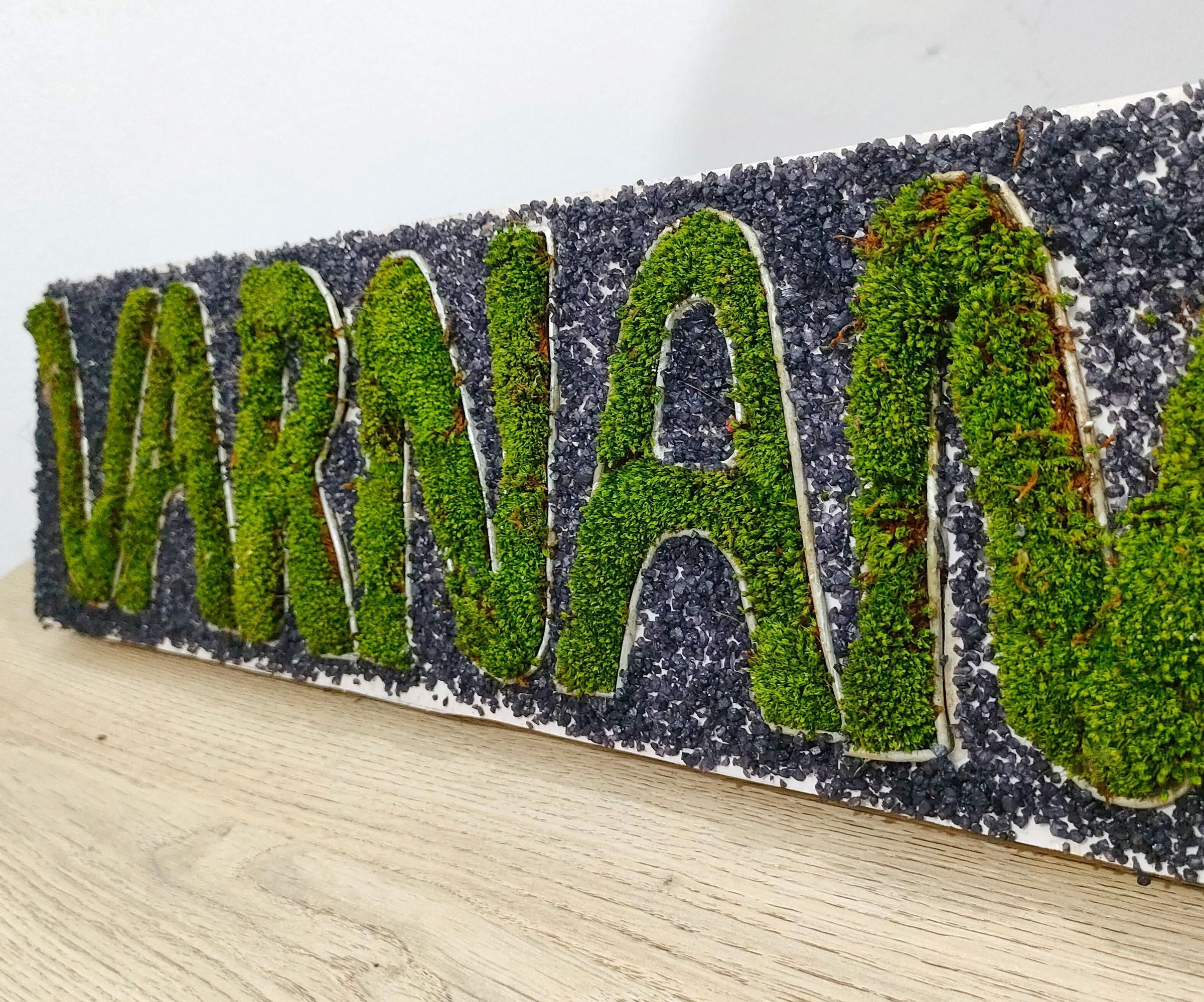 Live Moss Name Plate