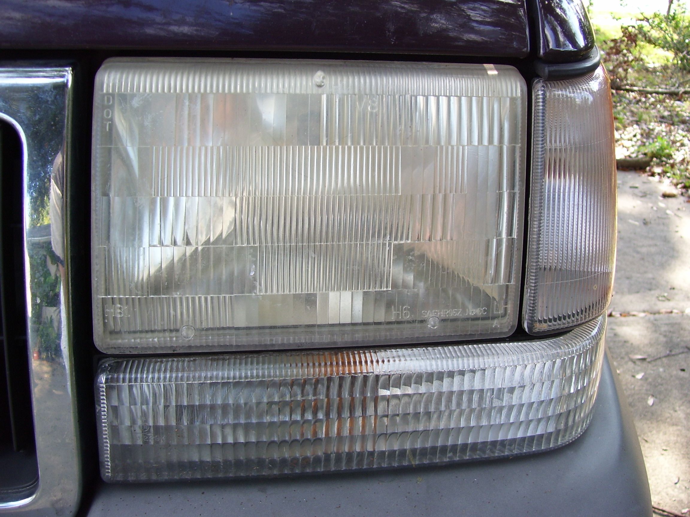 Polishing the Wife's Headlights