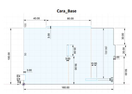 Creamos Un Boceto Y De Acuerdo a Las Medidas Creamos La Base