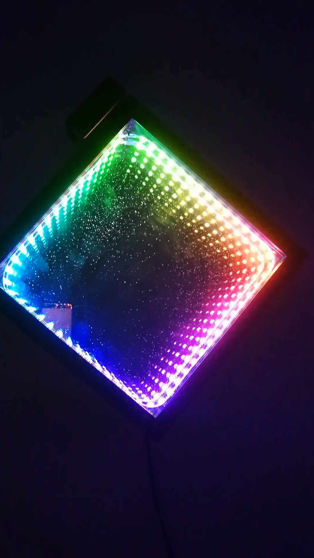 Infinity Mirror Wall Clock in IKEA Picture Frame 4 Steps Instructables