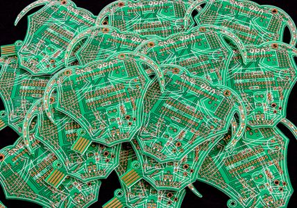 Wearable PCB Guerilla Currency - the 'Golden Goat'