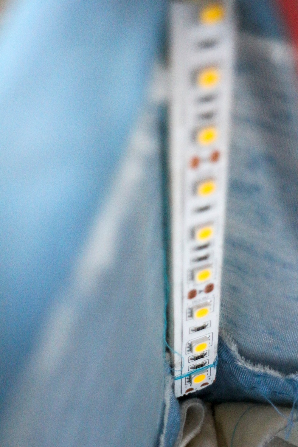 The Box Lamp: Wiring and Stictching