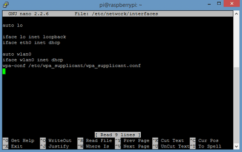 Configuring the Wifi Dongle
