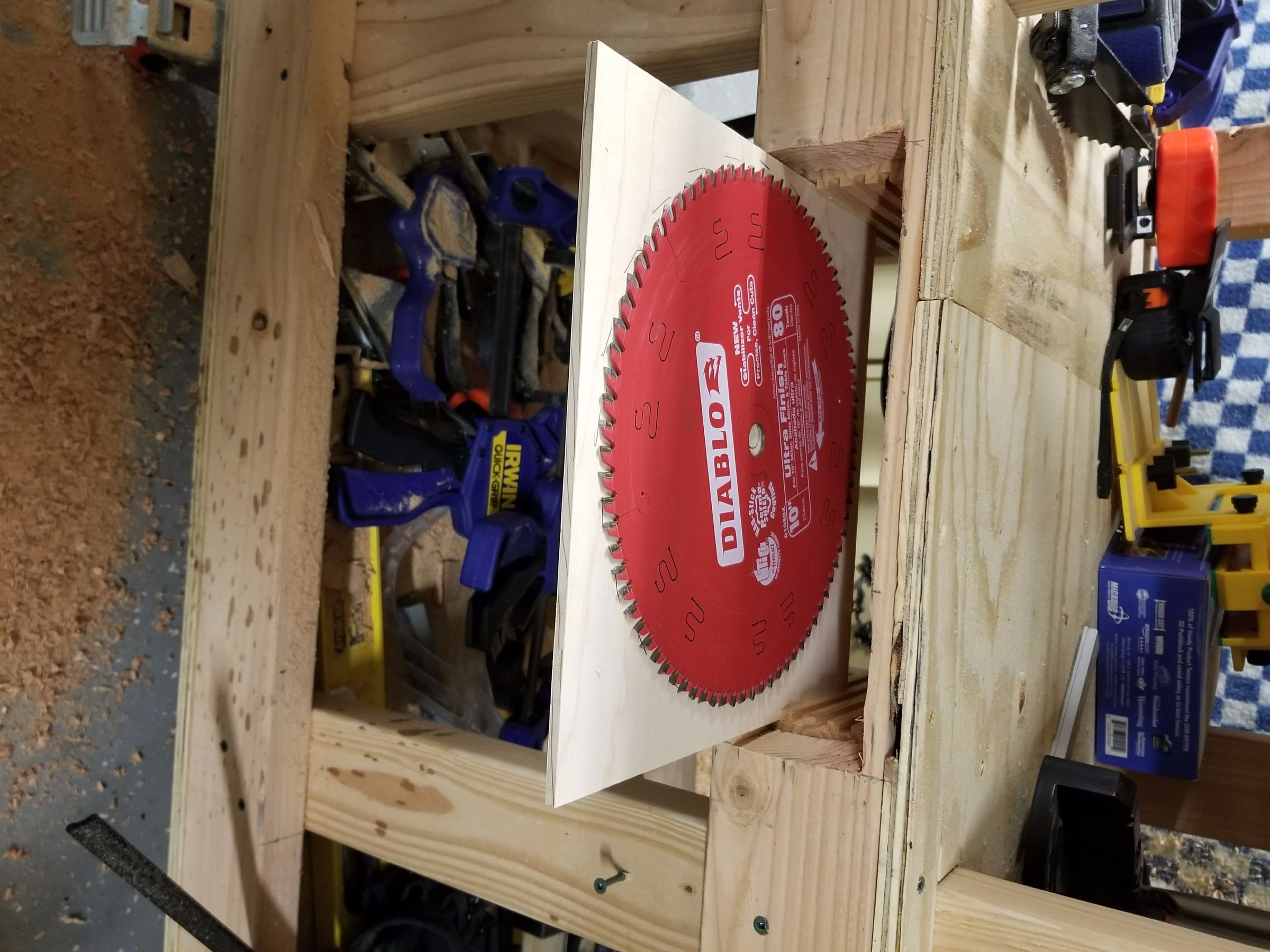 Table Saw Bench Saw Blade Storage 8 Steps (with Pictures) Instructables